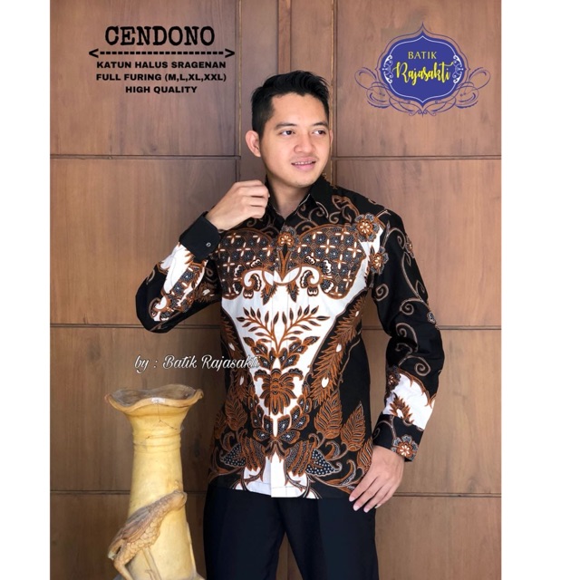 Batik Pria CENDONO LAPIS FURING Katun Super Halus Ori Solo