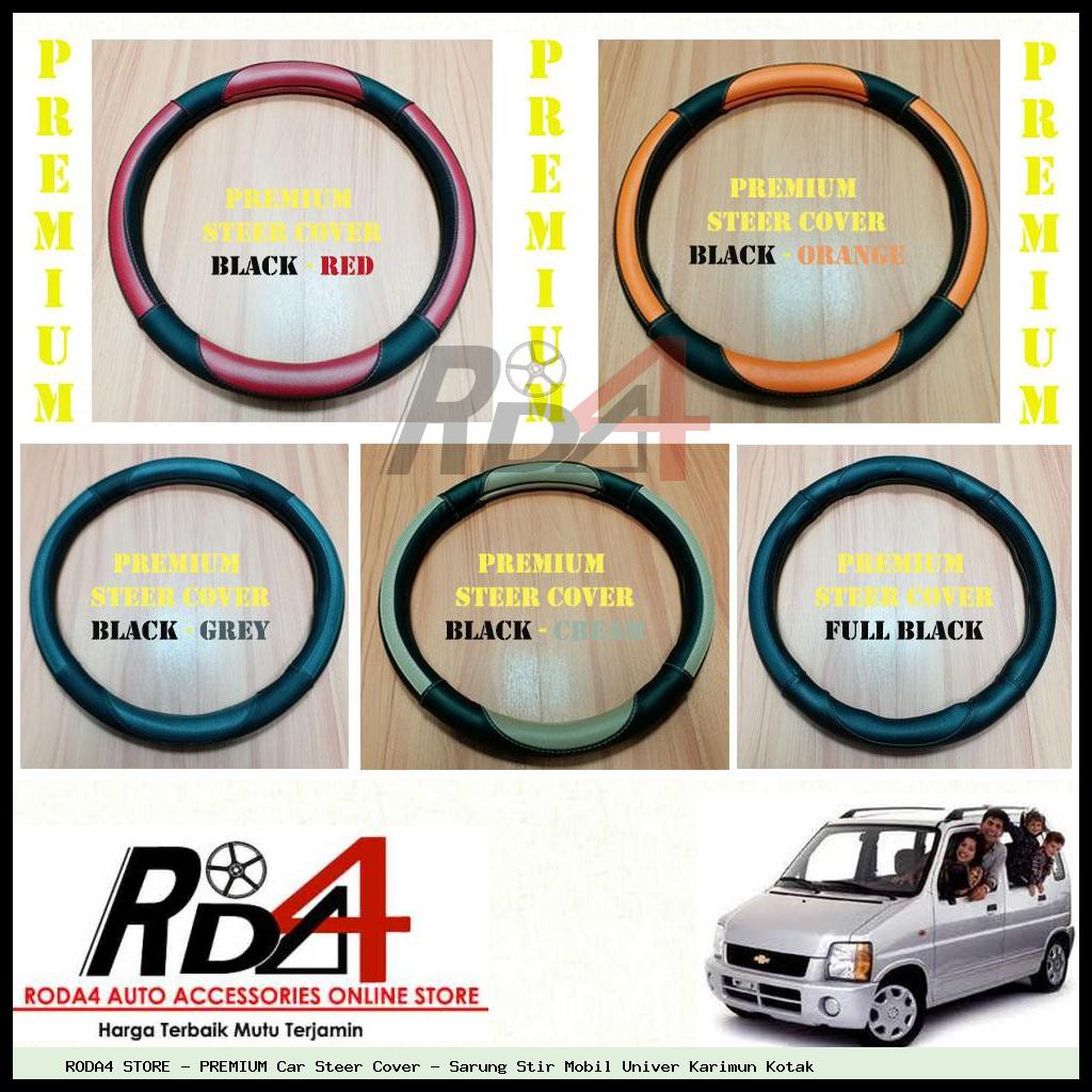 PREMIUM Car Steer Cover - Sarung Stir Mobil Univer Karimun Kotak