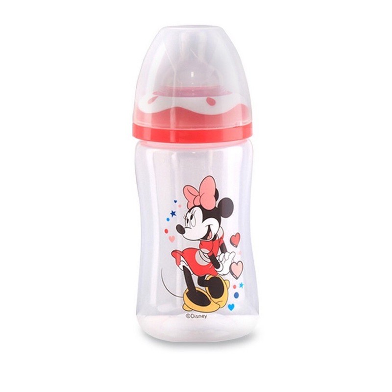 Lustly Bunny Botol Susu Disney Wideneck 125ml dan 250ml Merah-Minnie, Hitam-Micky - Botol Susu Bayi