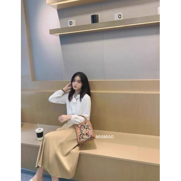 SKIRT SHAKILA PREMIUM.FLARE A-Line. ROK WANITA KOREAN STYLE-ROK SHAKILA KHAKI