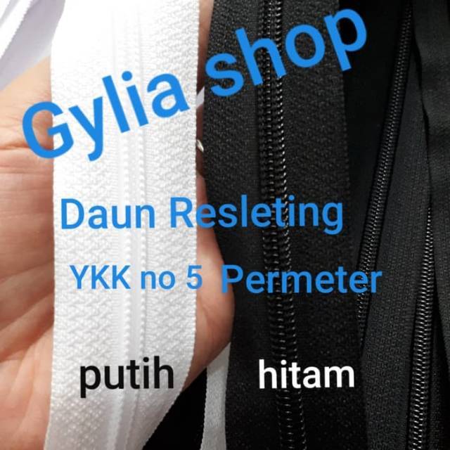 Daun Retsleting YKK no 5  permeter/ Resleting Meteran