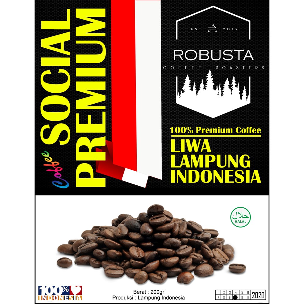 Paket 5 Bungkus Kopi Robusta Lampung Label Merk Custom Shopee Indonesia