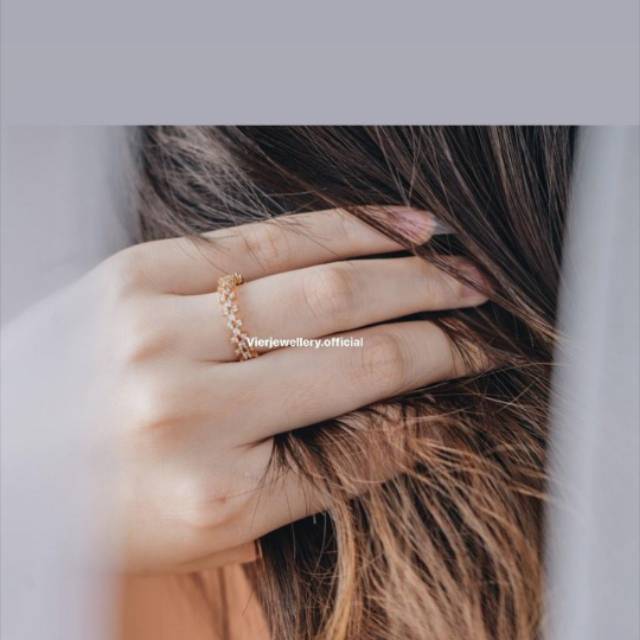 Vier Jewellery Wynn Edition Ring 9445 , cincin replika berlian crystal zirconia