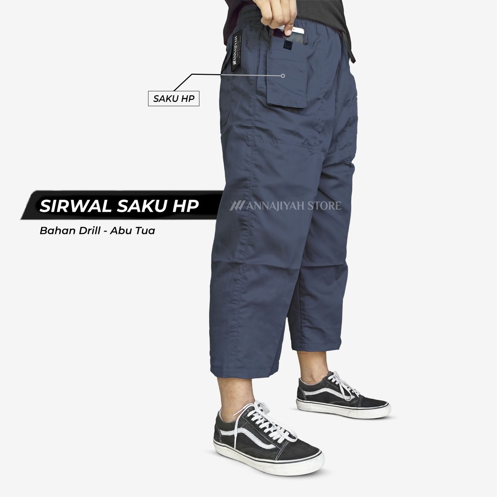 Celana Sirwal SAKU HP Casual Pangsi model Semi Boxer