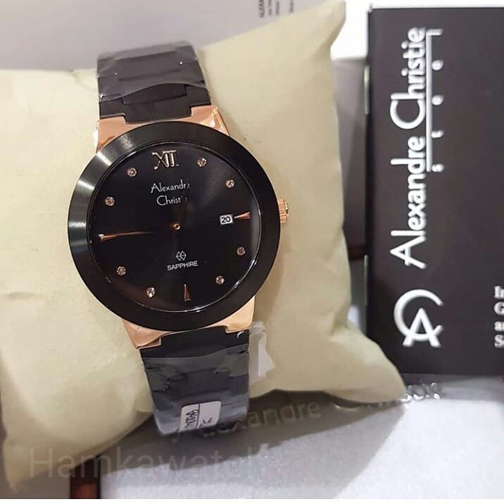 jam tangan / Watch_Id pria alexander cristie ac8569 black rose gold