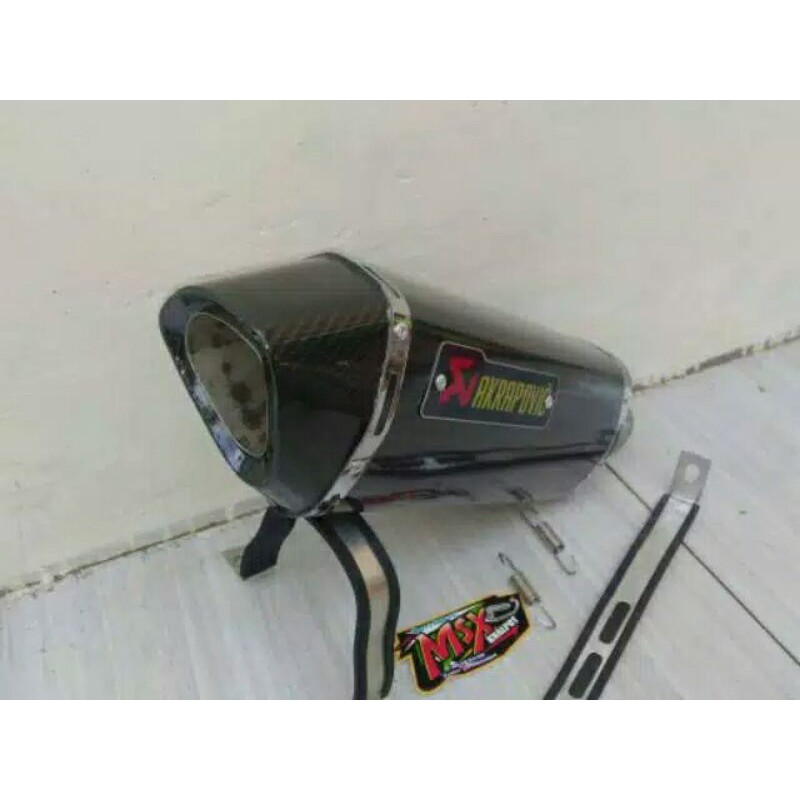 silencer knalpot Akrapovic carbon silencer knalpot only inlet 50