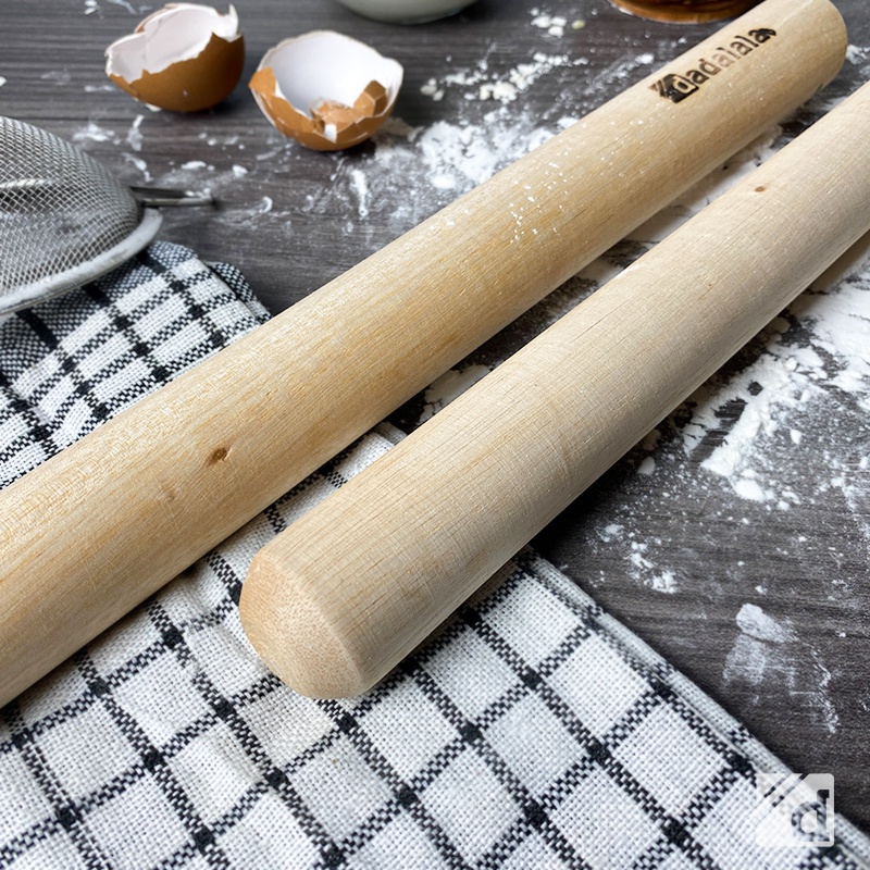 DADALALA Rolling Pin Kayu (Adonan Kue) Model Stick Ukuran 35 Cm Bahan Kayu Mahoni