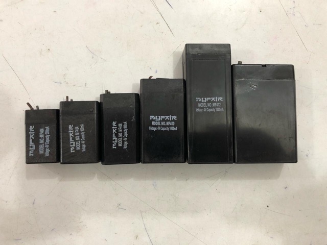 Baterai aki kering 4v 2000mA (Baterai Raket Nyamuk/Emergency Lamp)