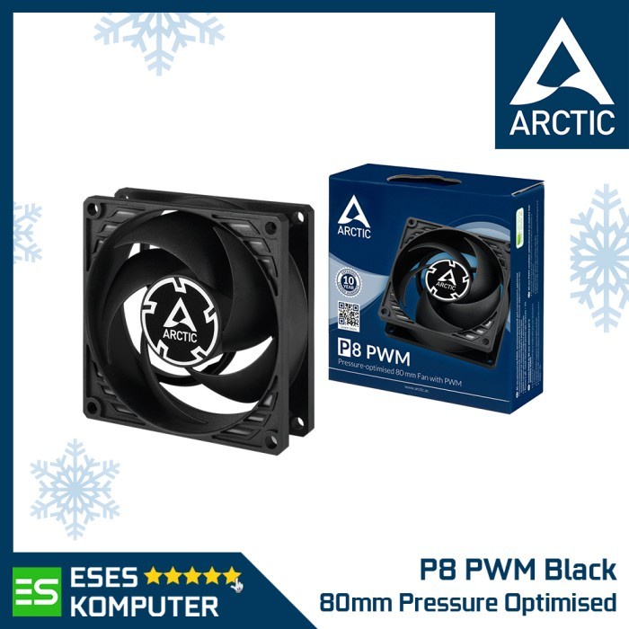 Fan ARCTIC P8 PWM Black/Black Single Pack | 80mm 8cm