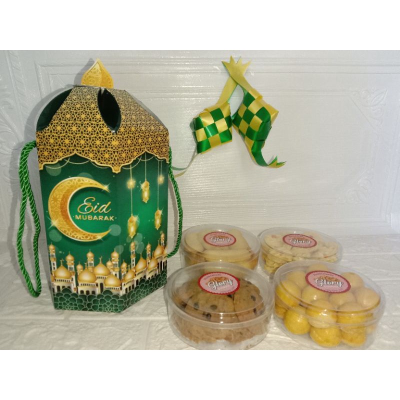 

Parsel Lebaran Kue kering Paket A isi 4 toples @250 gr