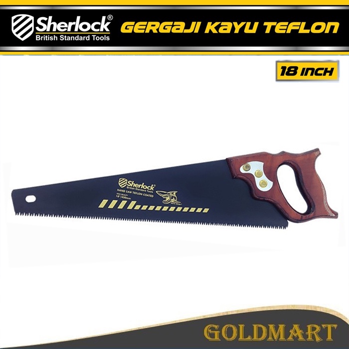 Gergaji Kayu Lapis Teflon Original Sherlock (Metal Shark Mn 65) 18&quot; inch