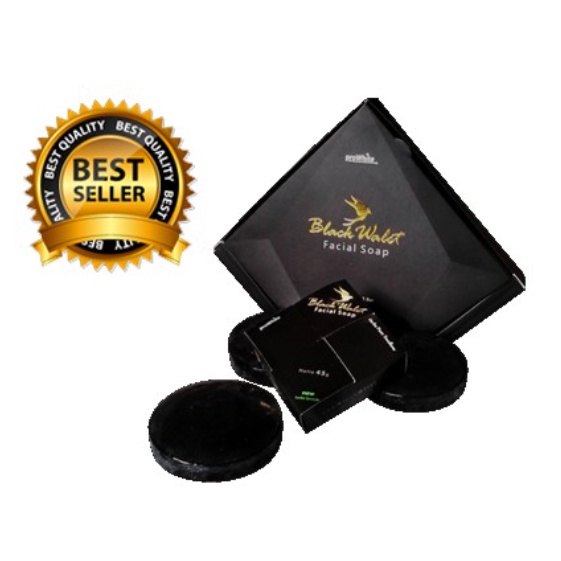 Sabun Black Walet Segi Tiga Asli - Black Wallet Facial Soap Original BPOM - Sabun Kecantikan Wajah