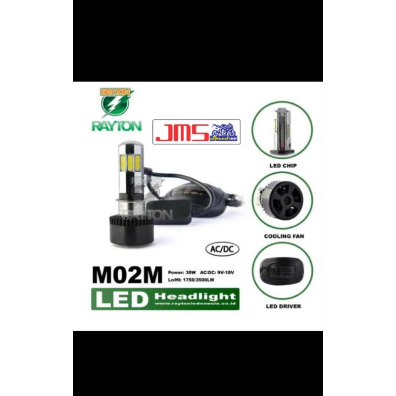 lampu depan led plus kipas rtd 6 mata universal acdc beat Mio m3 Mio j xeon Vario110 Supra fit mx fu