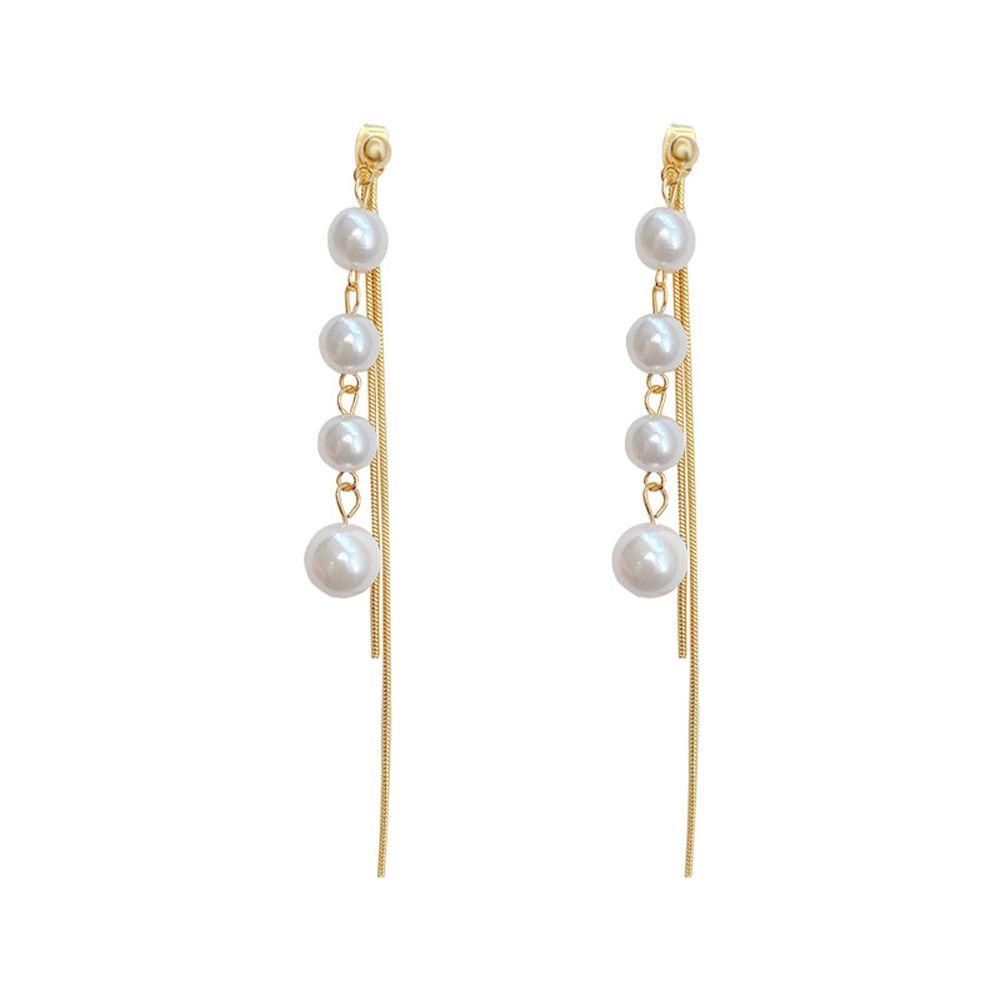 Mxbeauty Anting Tusuk Wanita Mutiara Geometris Manis Untuk Hadiah Gadis Temperamen Drop Earrings