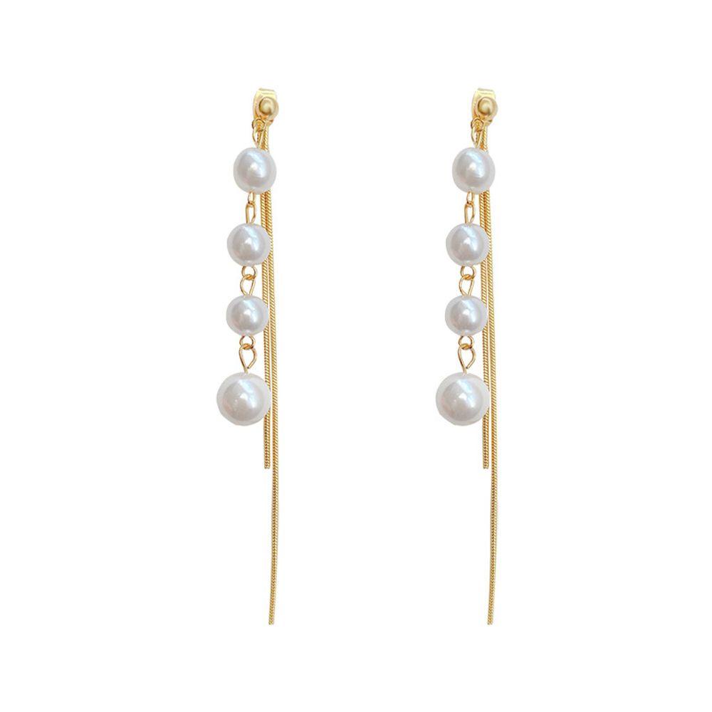 Mxbeauty Anting Tusuk Wanita Mutiara Geometris Manis Untuk Hadiah Gadis Temperamen Drop Earrings