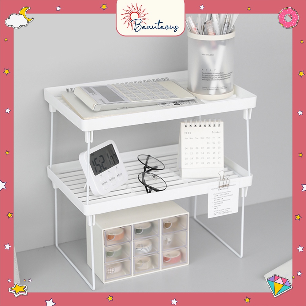 Rak Organizer Tempat Kosmetik Susun Kotak Organizer Penyimpanan Serbaguna