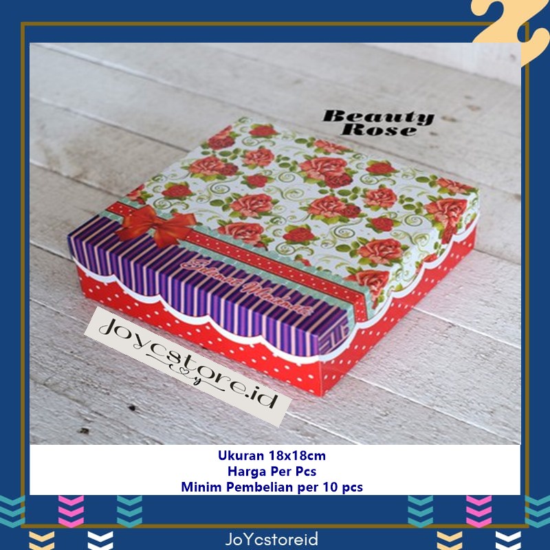 

Dus Nasi R8 Beauty ROSE Kotak Nasi 18x18 Box Nasi/ Box Kue / Box Jajan / Snack Box / Kotak Kue / Kotak Roti / Kotak Jajan / Dus Kue / Dus Jajan / Dus Snack / Kardus /Packaging / Kemasan / Kotak Kemasan / Box Cake / Box Rice / Box Tart/Bungkus Nasi