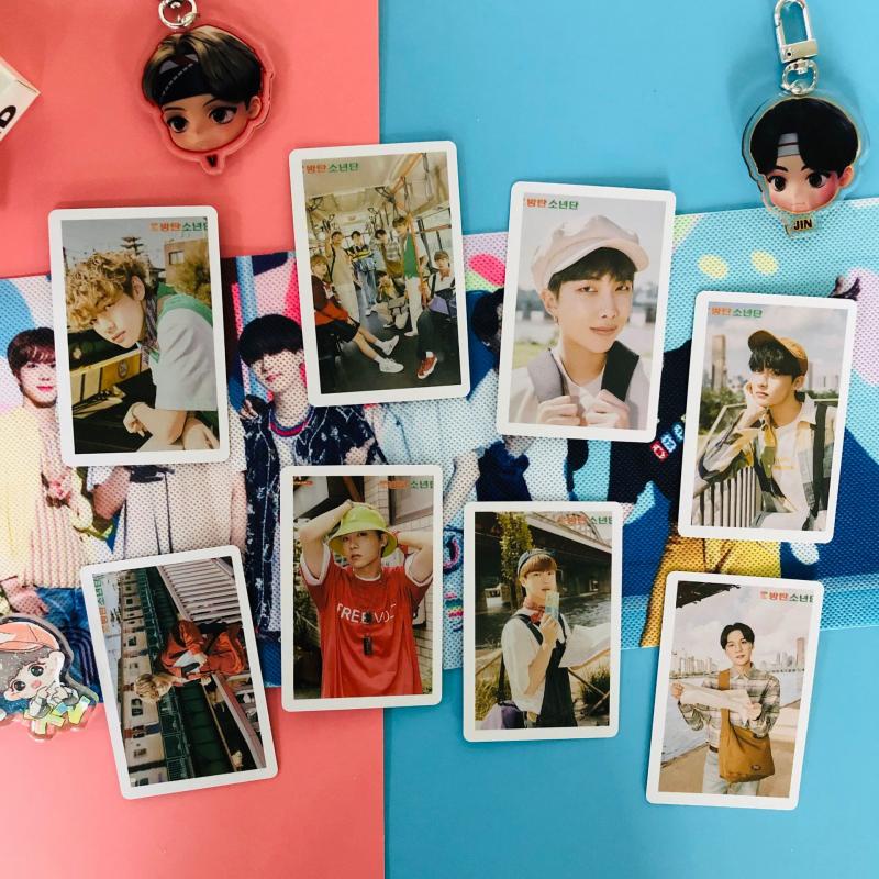 54pcs / box Kartu Lomo Foto HD BTS BE Album Untuk Koleksi