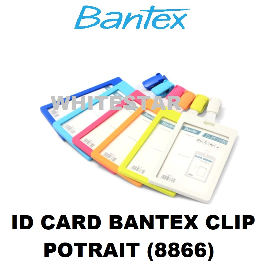 

ID card holder bantex with clip potrait 54 x 90 mm (8866)