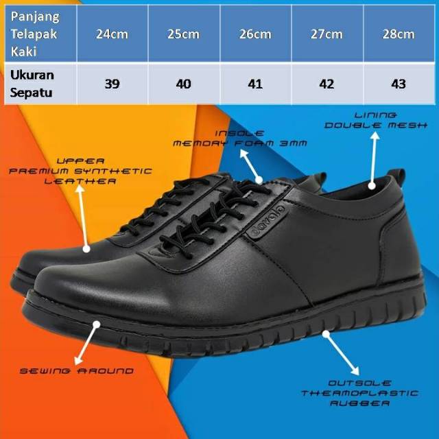 Sepatu Pantofel Pria Formal Casual Kerja Kantor d098 | Pantofel Hitam Pria-8