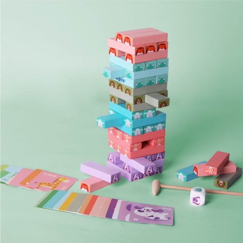 mainan edukasi jenga mainan balok anak animal