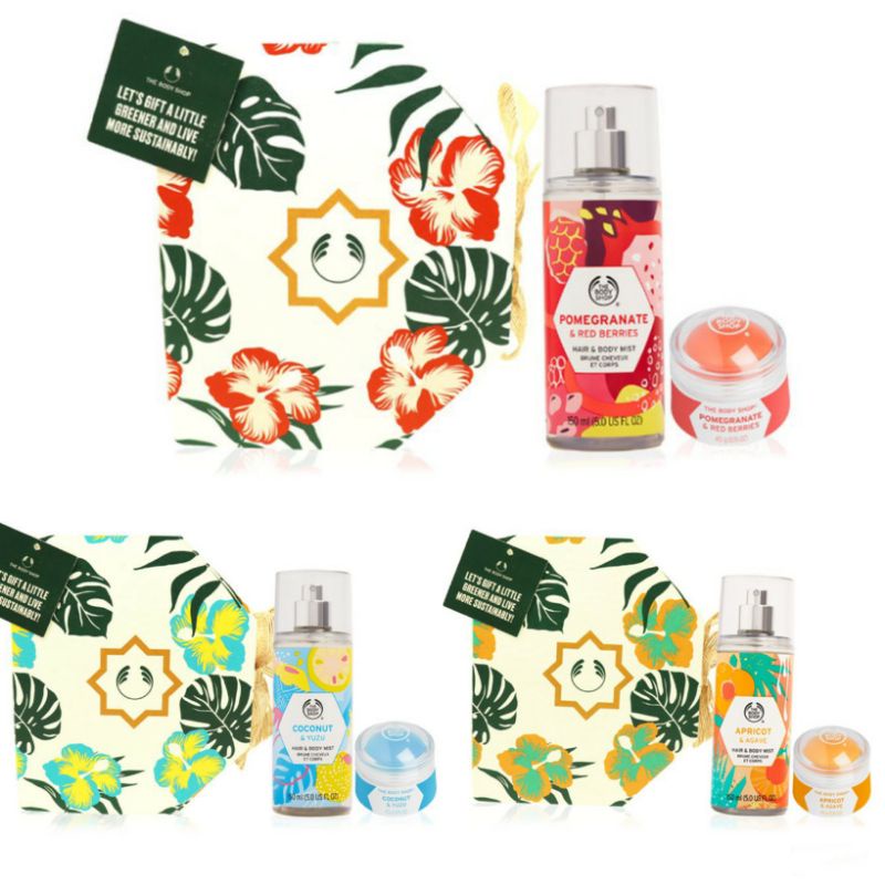 THE BODY SHOP GIFT BOX DOME HAIR & BODY MIST SOLID FRAGRANCE