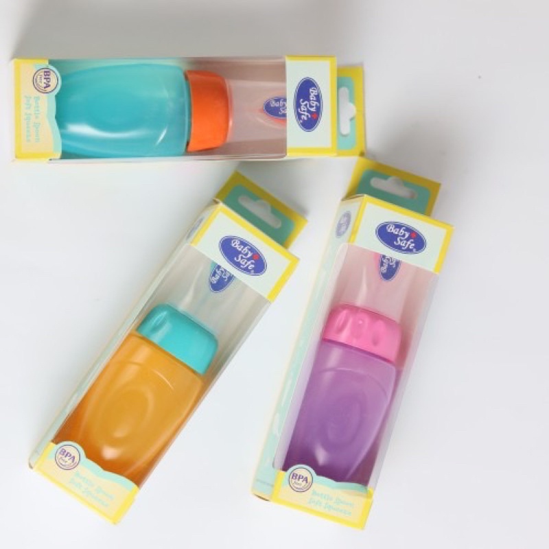 Baby Safe JP029 Botol Sendok + Tutup MPASI Bayi Bottle Spoon Baby Alat Makan Bayi 4M+ Squeeze Spoons