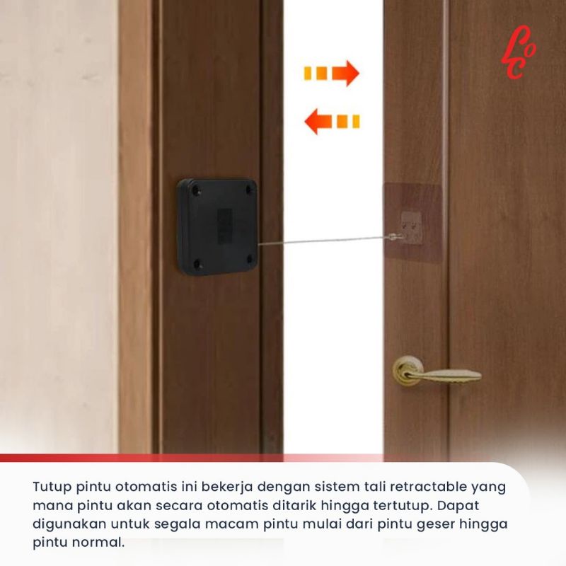 alat tutup pintu otomatis Penutup Pintu Otomatis Penahan Pintu Tanpa Paku Automatic Door Closer penahan pintu magnetik anti bentur