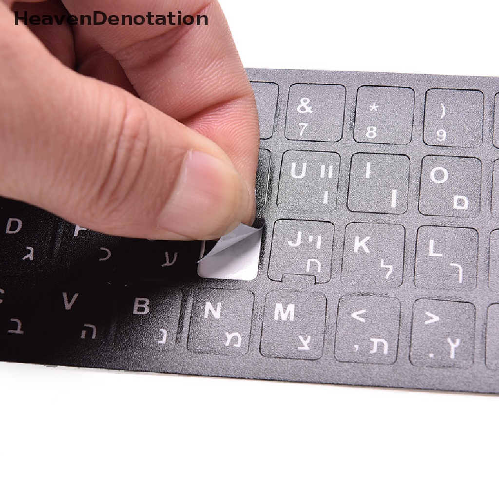 Stiker Keyboard Huruf Hebrew Warna Putih Untuk Macintosh Atau Centered