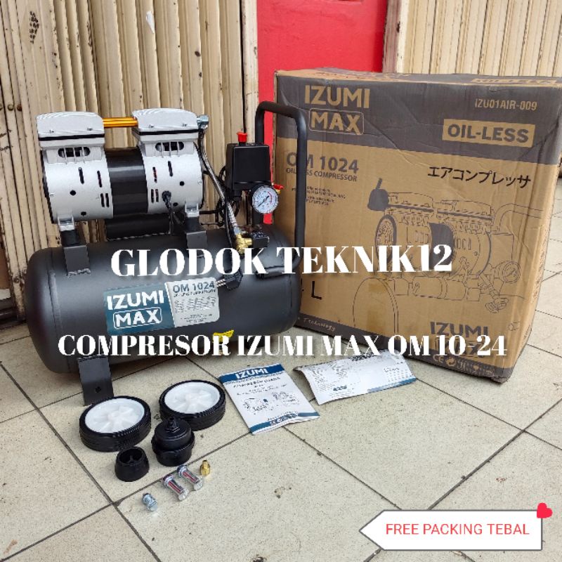 MESIN COMPRESSOR IZUMI MAX OM 1024 / COMPRESOR IZUMI MAX OM 10-24 / COMPESOR IZUMI OILLEES OM 1024