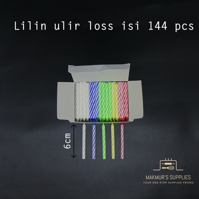 Lilin loss / lilin ulir kecil / lilin spiral kecil 144 pcs