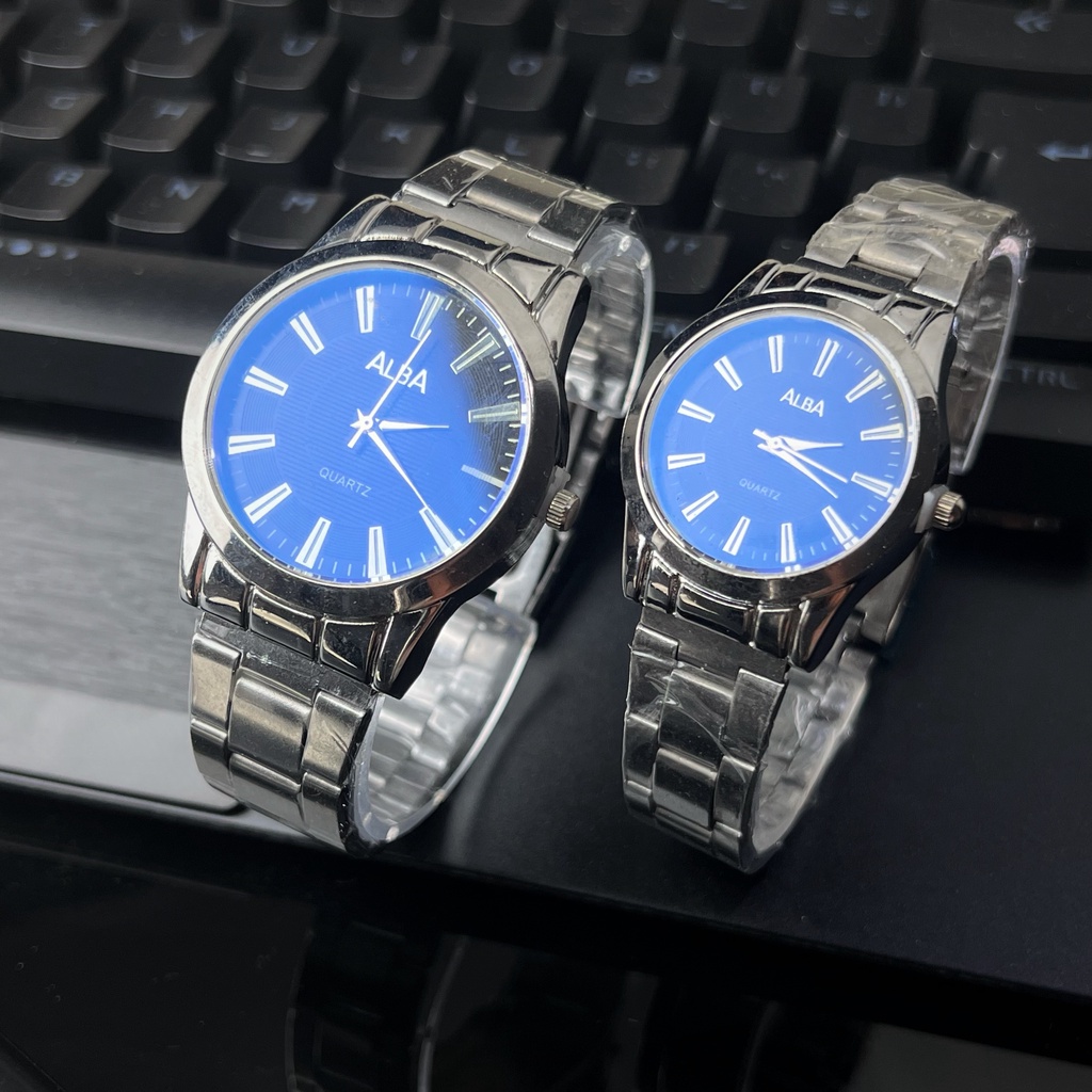 COD JAM TANGAN COUPLE  RANTAI GROSIR IMPORT PRIA WANITA PASANGAN MURAH PREMIUM C68