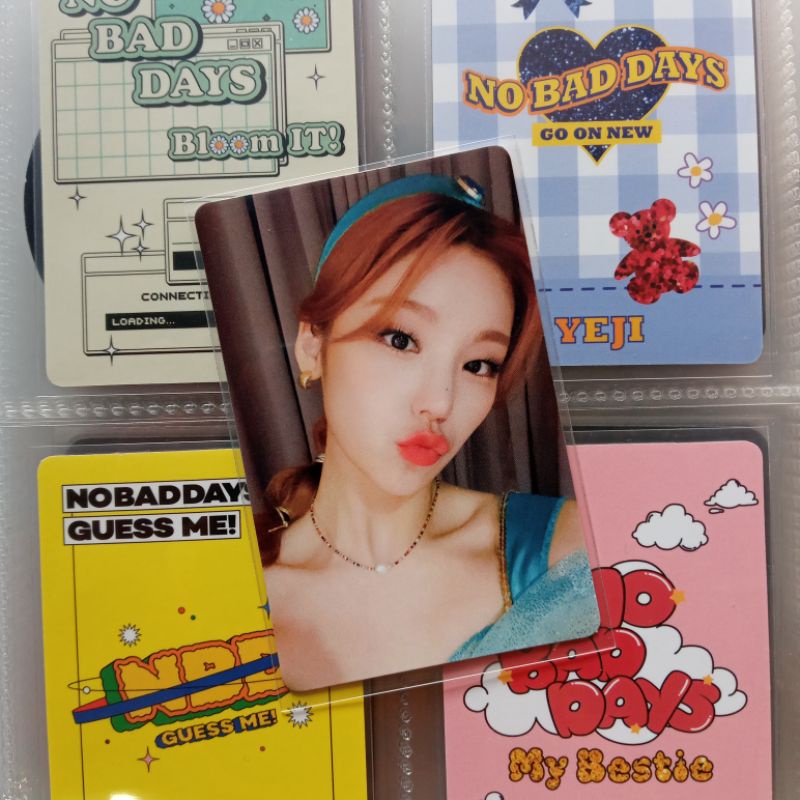 [BOOKED] pc photocard yeji itzy nbd no bad days may mei jasmine