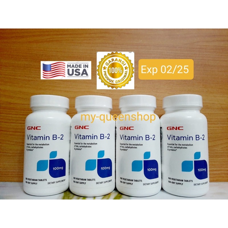 VITAMIN GNC VITAMIN B 2 100MG '100 ORIGINAL USA 100%