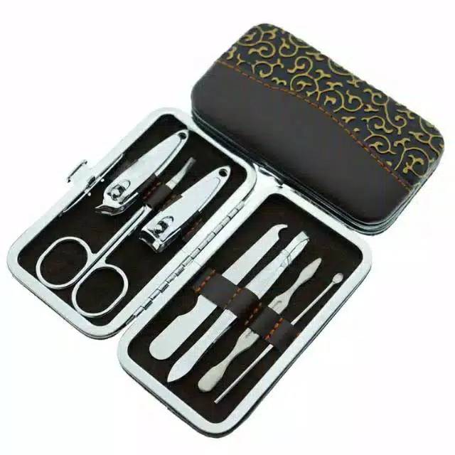 Set nail art 7 in 1 manicure padicure set gunting kuku perawatan kuku meni pedi