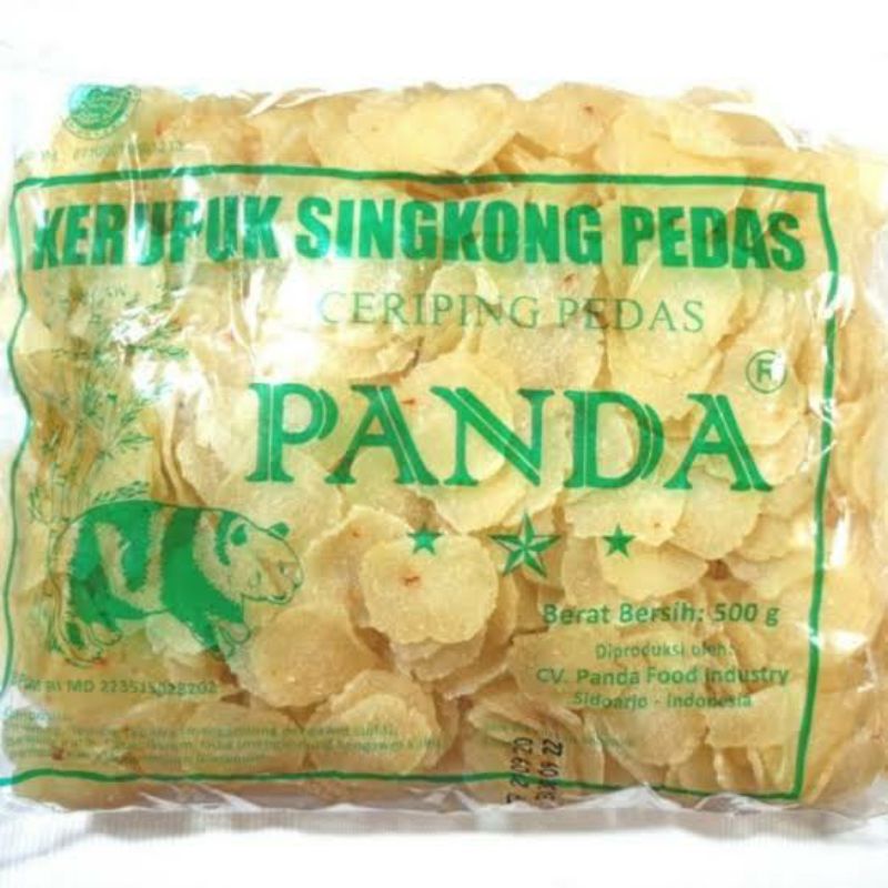 

Krupuk Unyil Pedas Ceriping Cap Panda 500gr