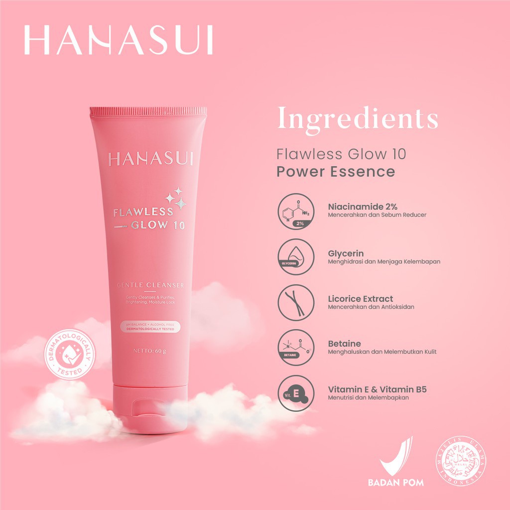 CS1- Hanasui Flawless Glow 10 Gentle Cleanser