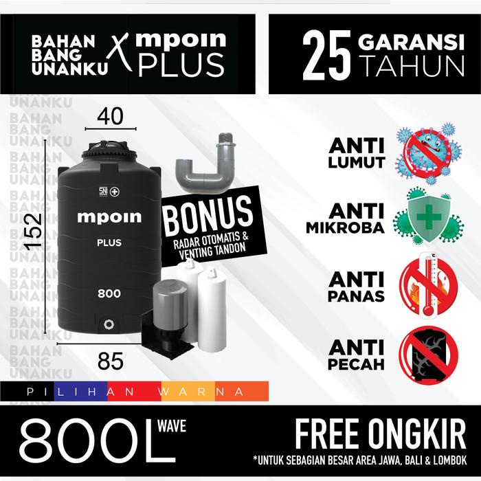 Toren Air Mpoin Plus 800L Sni Tangki Air Toren Tandon Anti Lumut Garansi 18Th