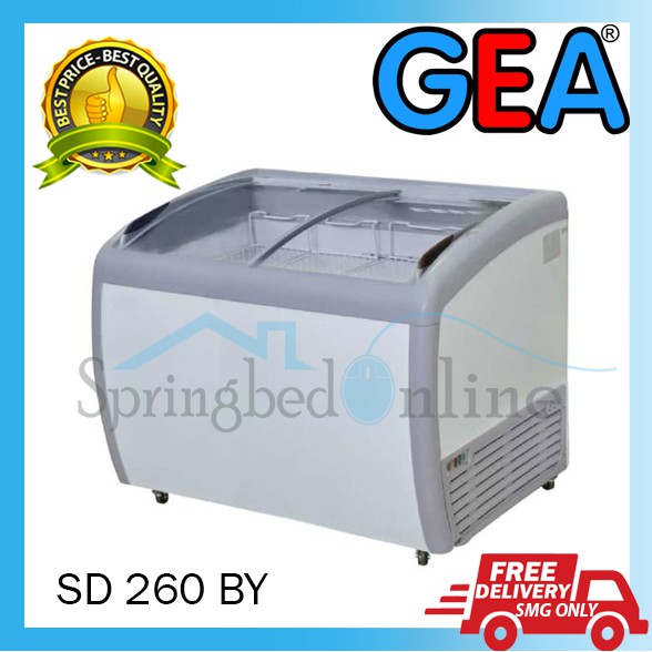 Sliding Curve Glass Freezer GEA 203 Liter - SD 260 BY