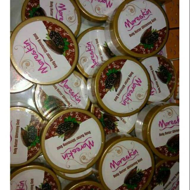 Pemutih Badan Body Butter & Whitening Vit E Gold Moreskin Nasa / Lulur Badan / Agen Nasa Resmi