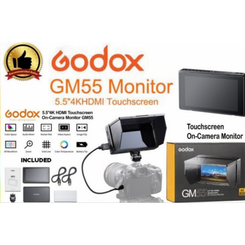 Godox LCD Monitor GM 55 HDMI 4K
