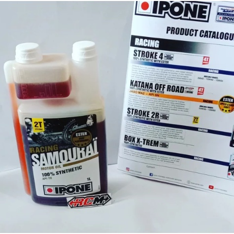 OLI OLIE RACING SAMPING IPONE SAMOURAI SAMURAI HIGH ESTER FULL SYNTHETIC API TC 1LITER 1 LITER 1L 2TAK 2 TAK