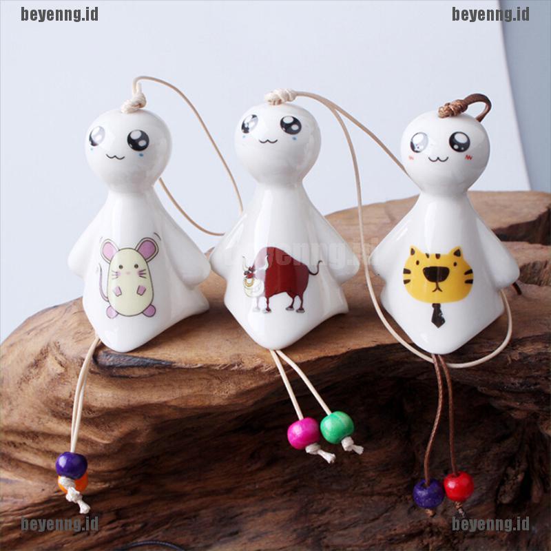 BEY Hanging porcelain wind chimes outdoor bells garden home decoration sunny dolls