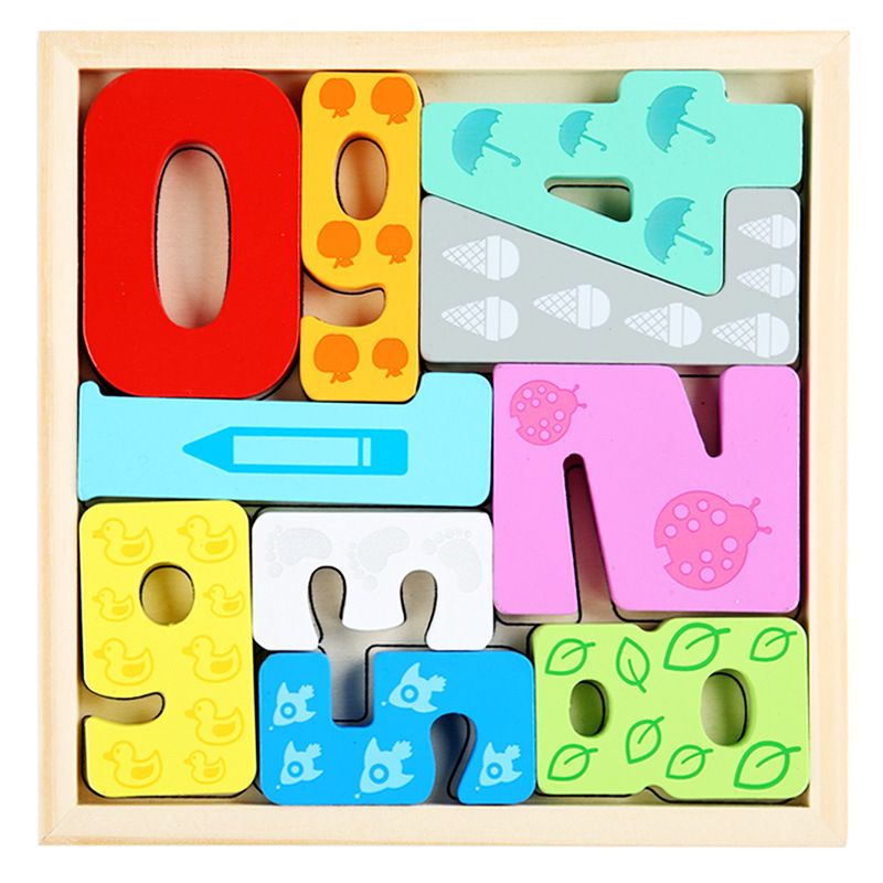 Mainan Puzzle 3D Wooden Toys Puzzle Kayu Mainan Edukasi Anak Jigsaw Puzzle Cocokkan Bentuk