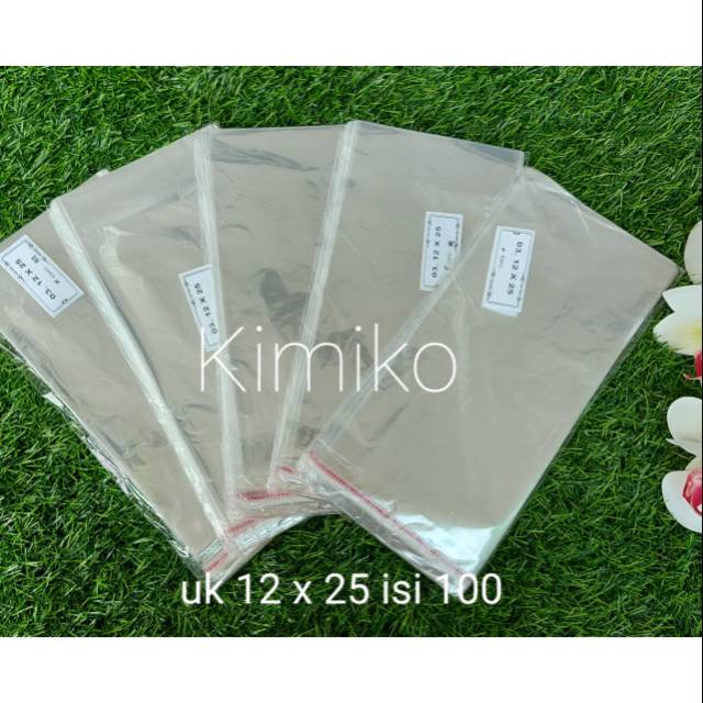 

Plastik opp bening uk 12 x 24cm isi 100 pcs. Plastik kaca bening lem Opp souvenir Undangan