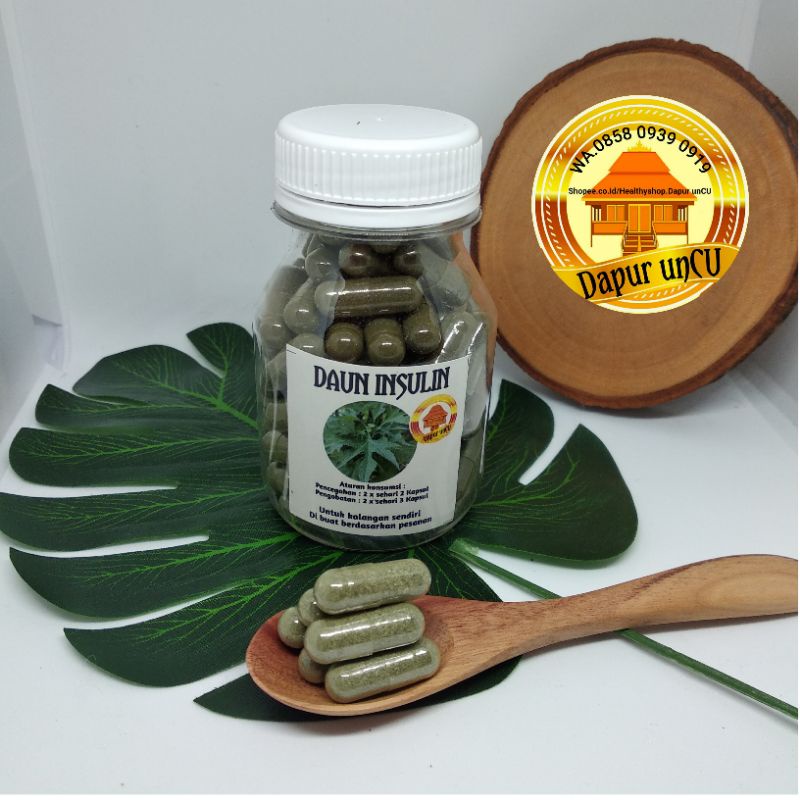 

Daun INSULIN. 100 kapsul. ( di buat ketika ada pesanan, sehingga produk selalu baru..)