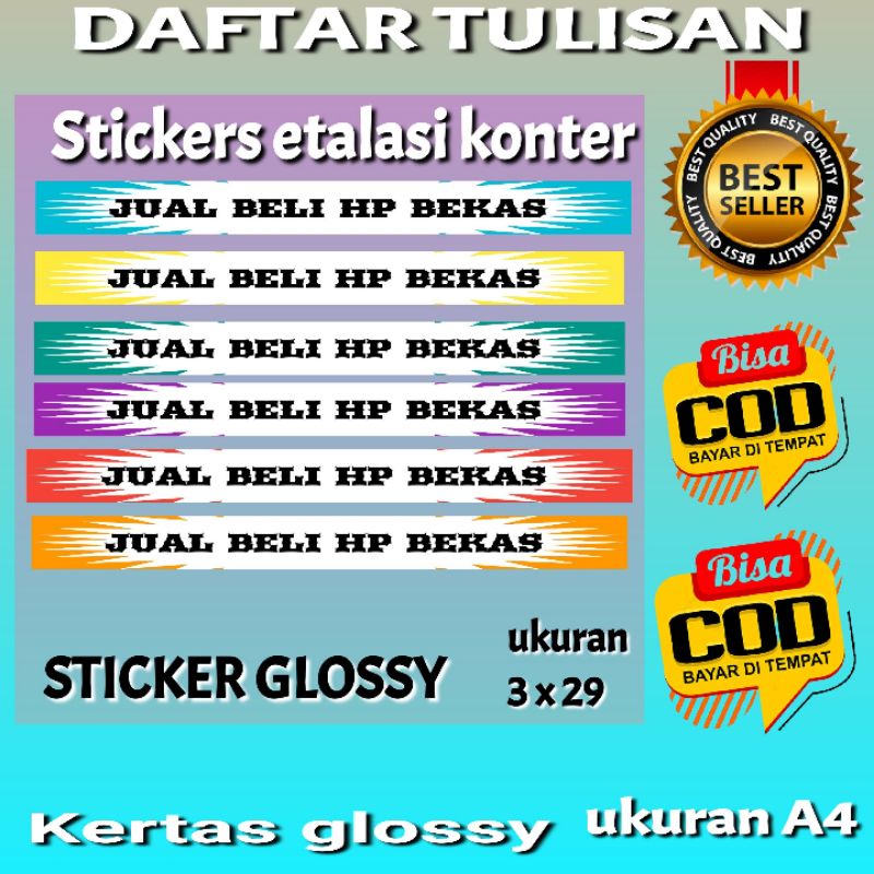 

sticker etalasi konter dan phoncel a8