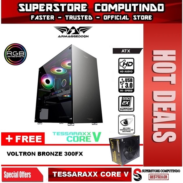 Armaggeddon Tessaraxx Core V Pro-Grade Micro-ATX Gaming PC Casing