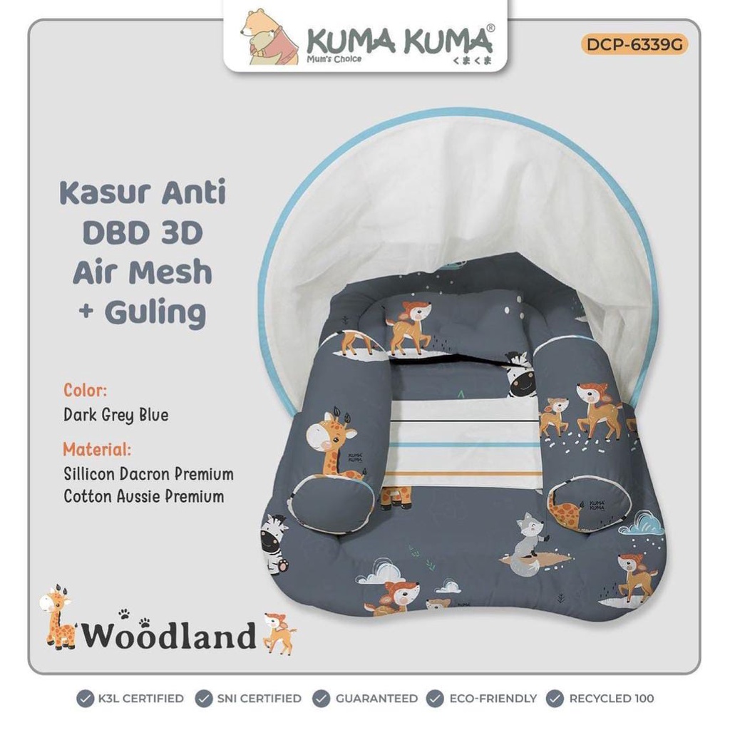 KUMA KUMA - kasur bayi anti DBD AIR Mesh (NEW Motif!!!)