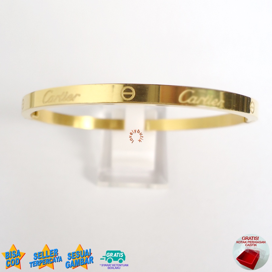 Lovelybutik - Gelang Bangle Titanium Fashion Wanita Korea Bracelet Jewelry K4nela